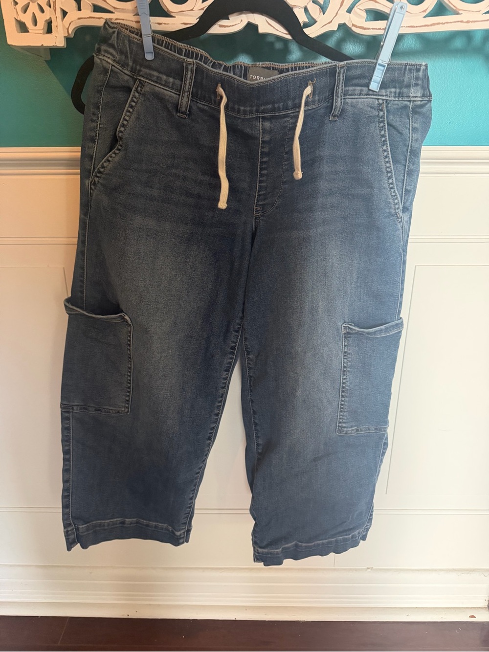torrid Blue Relaxed Cargo Jogger Jeans